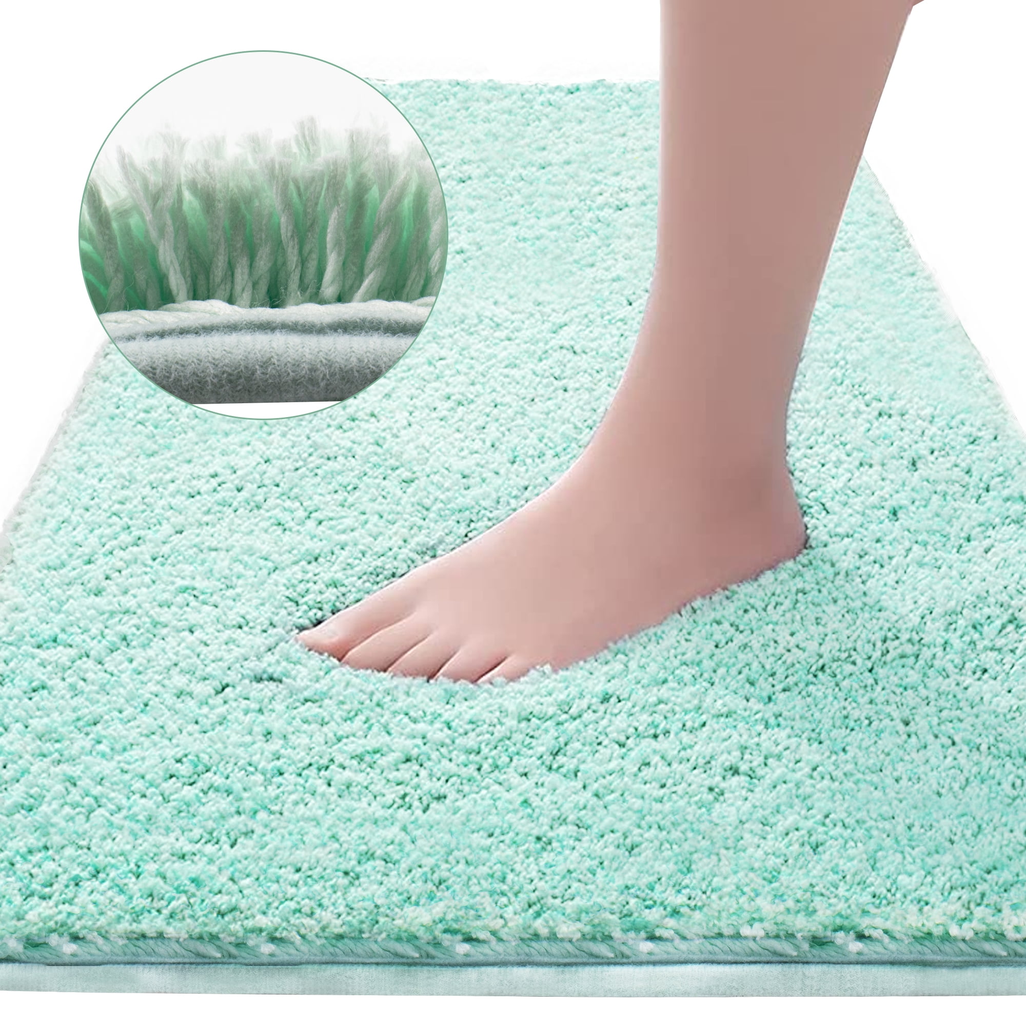 Plush Thick Bathroom Rugs, Super Elastic Soft Fluffy Luxury Bath Mat