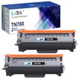 thumbnail image 1 of Lxtek Cartucho De Tóner Compatible De Repuesto Para Brother Tn760 Tn 760 Tn730 Tn 730 Compatible Con Mfc-L2710Dw Hl-L2350Dw Hl-L2370Dwxl Mfc-L2750Dw Hl-L2395Dw Mfc-L2690Dw Bandeja (Negro, Paquete De 2, 1 of 1