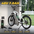 thumbnail image 6 of VIPDRIVE Electric Bike - 24'' Adult E Bike, Peak 750W 20MPH City Cruiser E-Bike with 48V7.8AH Removable Battery with Fork Suspension and Dual Disc Brakes（UL2849), 6 of 8