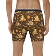 thumbnail image 2 of Men's Boxer Briefs, Autumn With Pumpkin Harvest Soft and Breathable Mens Underwear Boxer Briefs With Widen Waist, 2 of 5