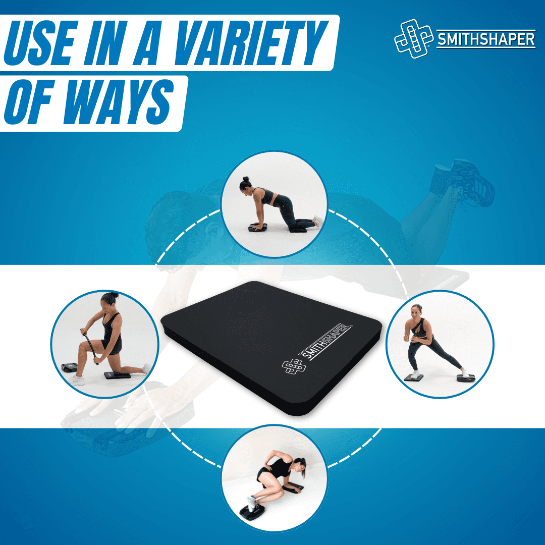 SMITHSHAPER SUPER PAD Exercise Knee Mat | Thick Exercise Pad for Knees, Elbows, Forearms | Workout Knee Cushion 4 Knee Pushups & Ab Roll | Best Shock Absorbing Kneeling Pad | Comfy & Odor Resistant