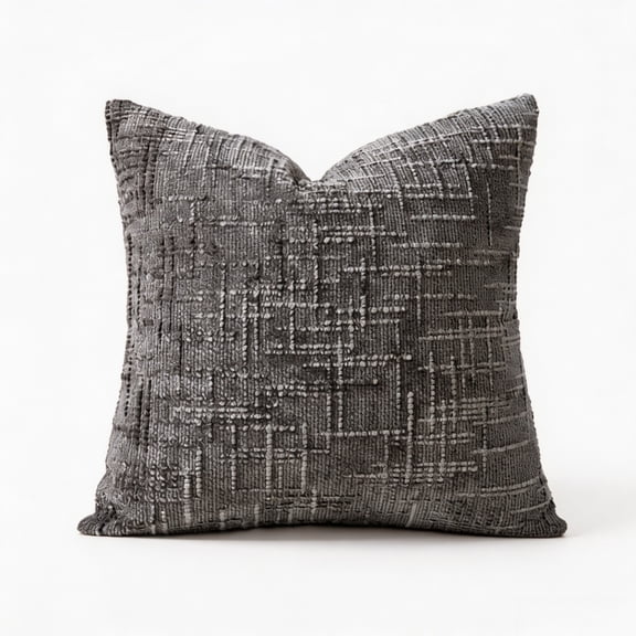 PryvnHome Chenille Throw Pillow Covers, Soft Slub Textured Decorative Cushion Case for Couch Bed Sofa Living Room, 45x45cm