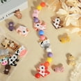 thumbnail image 5 of 18Styles Cow Silicone Beads Silicone Focal Beads Cattle Silicone Loose Spacer Beads for DIY Necklace Bracelet Earrings Keychain Crafts Jewelry Making Mixed Color, 5 of 8