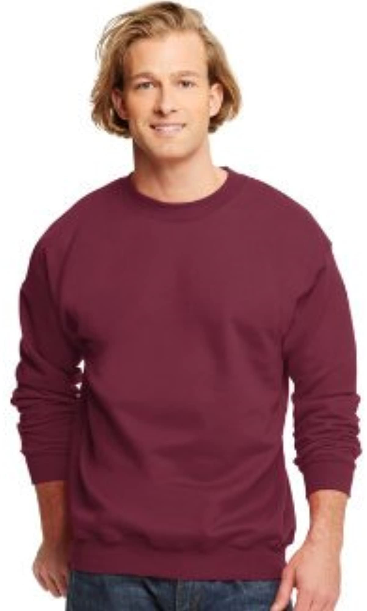 Hanes Ultimate Cotton Adult Crewneck Sweatshirt, L, Maroon