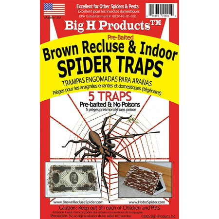 B. RECLUSE SPIDER TRAPS by MfrPartNo ACEBR15001, Big H traps are non-poisonous & contain all-natural attractants. By Big H