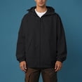 thumbnail image 6 of Aestivo Men's Full Zip Anorak Jacket, Solid Hooded Outerwear, Lightweight Zip-Up Coat for Casual Travel Work, Black L, 6 of 7