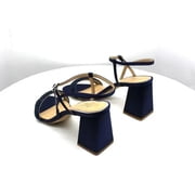 Jewel Badgley Mischka Womens Earlene Block Heel Evening Sandal (Size 9)