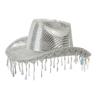 Bejeweled Captain Hat with Heavy Crystal Sequins for Bride 