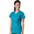 thumbnail image 1 of EON Haut de Blouse Médicale Col en V Uni pour Femmes COOLMAX, 1 of 2