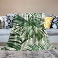 thumbnail image 2 of JRXY Blanket Monstera Deliciosa Palms Tropical Plants Soft Cozy Throw Lightweight Microplush Blankets for Couch Bed Sofa All Season Warm White, 2 of 6