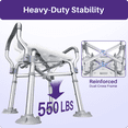 thumbnail image 4 of KEKOY Heavy Duty Shower Chair with Back and Arms, Extra Large Suction Cups, 550lbs Shower Chair for Inside Shower, FSA/HSA Adjustable Bath Chair for Elderly, 4 of 9