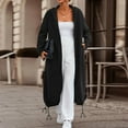 thumbnail image 2 of Women's Loose Zippered Long Cardigan Sweatershirt Jacket, 2 of 2