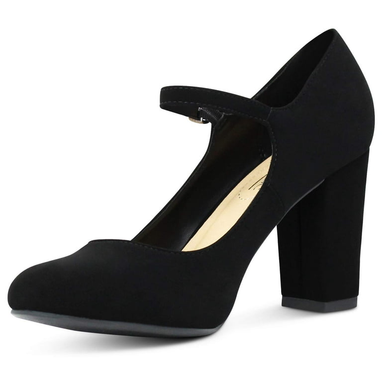 MARCO REPUBLIC Monaco Women's Comfort Pumps Chunky Block Heel