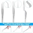 thumbnail image 2 of 7 Pcs Stainless Steel Kitchen Cooking Plating Tweezers Tongs Drawing Spoons Offset Spatula and Fish Spatula for Food Culinary Plating Decorating, 2 of 5