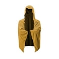 thumbnail image 2 of DecSea Mens Draped Cardigans Long Sleeve With Pockets Hooded Cloak Asymmetrical Hem Unisex Adult, 2 of 3