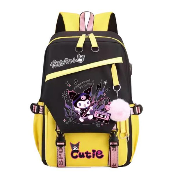 Jason Sanrio Mochila Escolar Kuromi Lindo Japonés De Dibujos Animados Chica Impresión Personalidad De Moda Bolsas Femeninas Multiusos