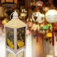 thumbnail image 2 of Ramadan Lantern LED Hanging Lanterns Ramadan Decoration Lights Holiday Lighting Wrought Iron Night Light, 2 of 5