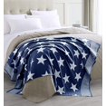 thumbnail image 1 of Sterling Creek Astra Navy Big Star Muslin Blanket Three Layers Lightweight Cotton Gauzy Throw Blanket, 1 of 3