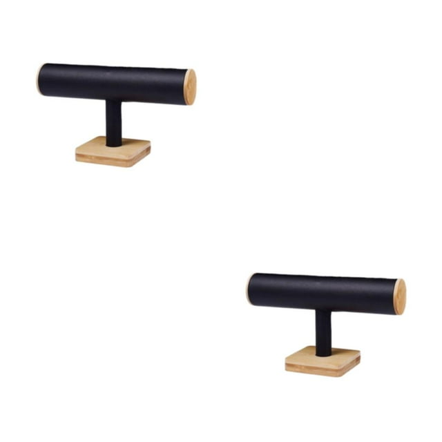 Guardoinrt Wood Watch Rack Hard Display Designed For Storage And Display Of Watches Durability Holder Display Black 2Set