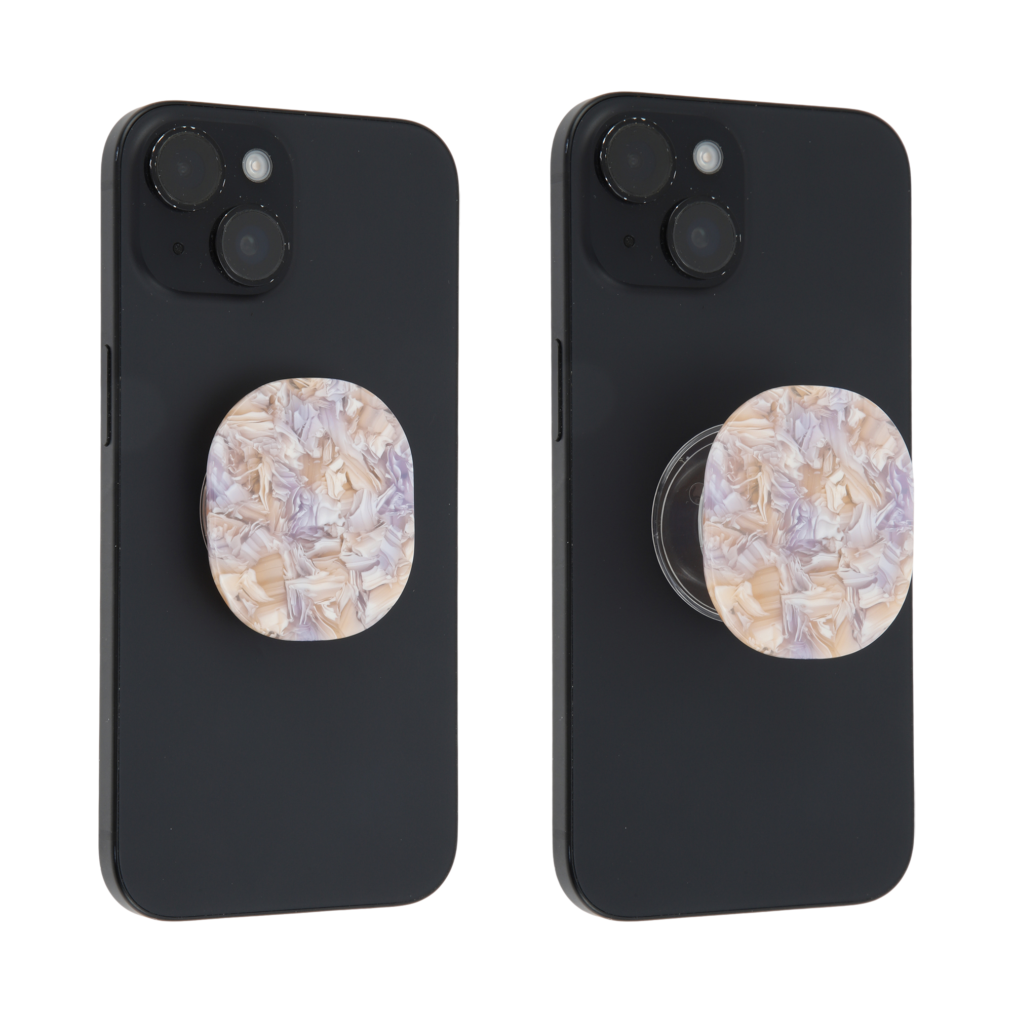 Unique Bargains Rendered Cube Phone Grip 1 Pc Purple White