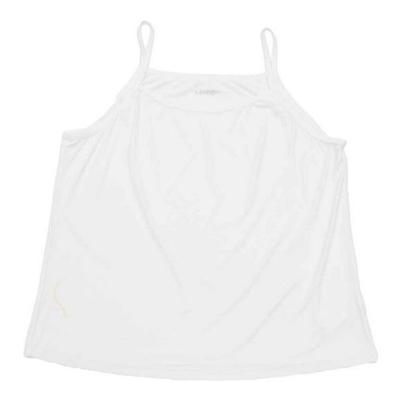 Top George para Mujer, con Tirantes Cuello Redondo Blanco Talla 42