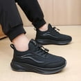 thumbnail image 6 of Men's Winter Casual Cotton Shoes Waterproof Outdoor Sneakers Walking Warm Shoes Lightweight Cushioned Fleece-Lined Boots Black 7.5 US, 6 of 7