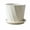 #0796-Beige, variant on Cheapark Round Plastic Planter Striped Flower Pot breathable root control pot for green plant windowsill shelf balcony home interior stylish decorative container Gift