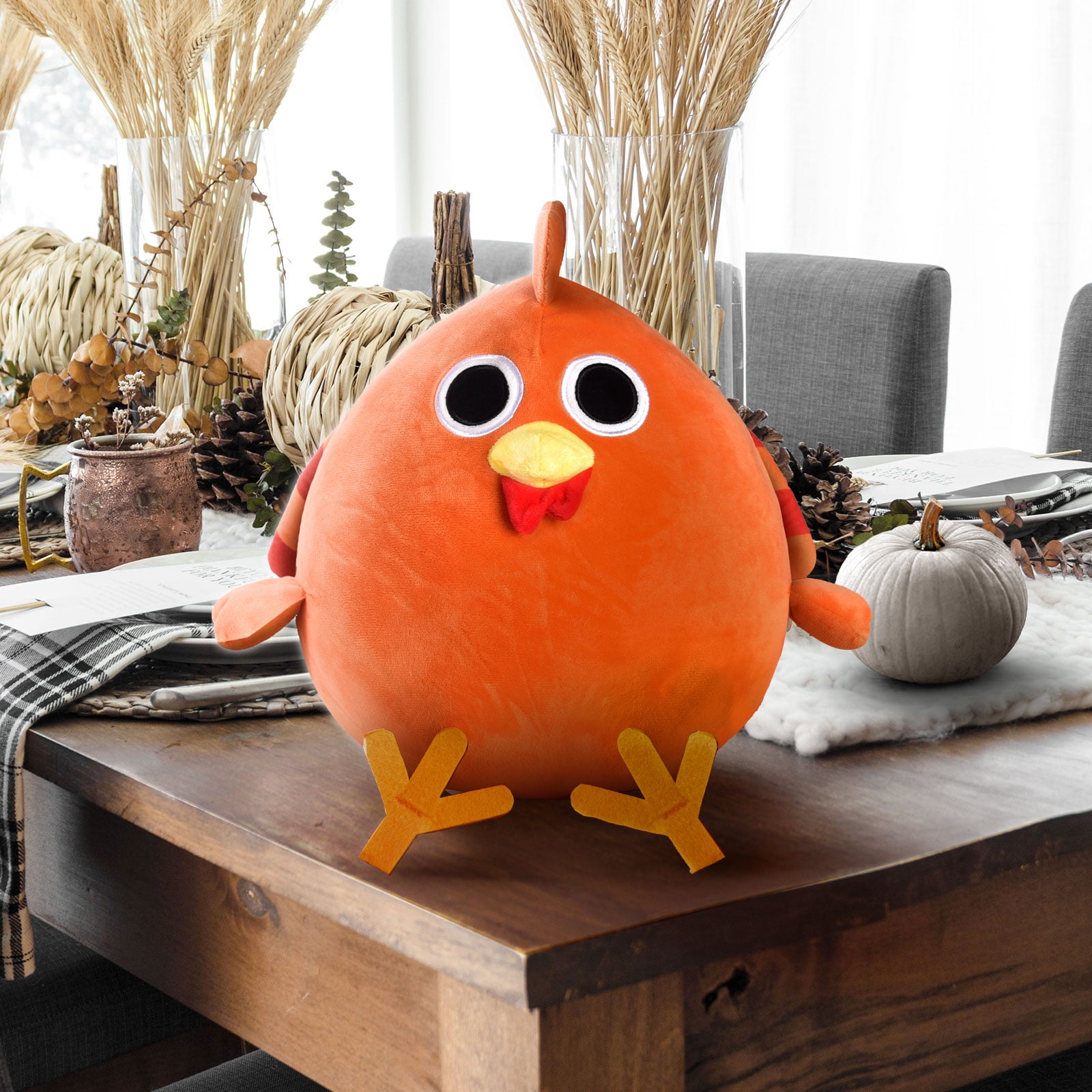 Fun Little Toys 12 Inch Thanksgiving Turkey Plush Toy,Thanksgiving Turkey Decorations for Home