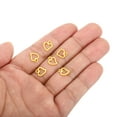 thumbnail image 4 of Uxcell Metal Pendants Drops, 50 Pack Hollow Heart Shape Mini Pendant for Jewelry Making DIY, Golden, 4 of 5