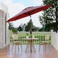 thumbnail image 2 of Petyee 10FT Patio Umbrella,Outdoor Market Table Umbrella with Crank Lift & Push Button Tilt,8 Ribs,Red, 2 of 7