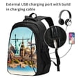 thumbnail image 2 of Balery Iconic Global Landmarks Mochila con carga USB para hombre y mujer - Mochila impermeable y antirrobo para laptop con puerto USB para viajes, trabajo, 2 of 7