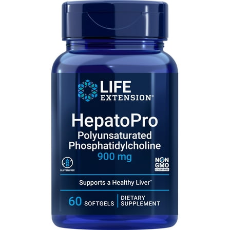 Life Extension HepatoPro Polyunsaturated Phosphatidylcholine - Phosphatidylcholine PPC Supplement for Liver Health Support and Detox – Non-GMO, Gluten-Free – 60 Softgels