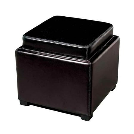 Leather Storage Ottoman With Reversible Tray Top - Walmart.com Leather Storage Ottoman with Reversible Tray Top - Leather Storage Ottoman With Reversible Tray Top - Walmart.com