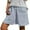 Grey, variant on Plus Size Pants for Women Summer Basic Loose Comfy Shorts Solid Elastic Waist With Pockets Casual Pants