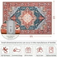 thumbnail image 7 of Homore Vintage Boho Oriental Medallion Area Rug, 6' x 9', Red, 7 of 7