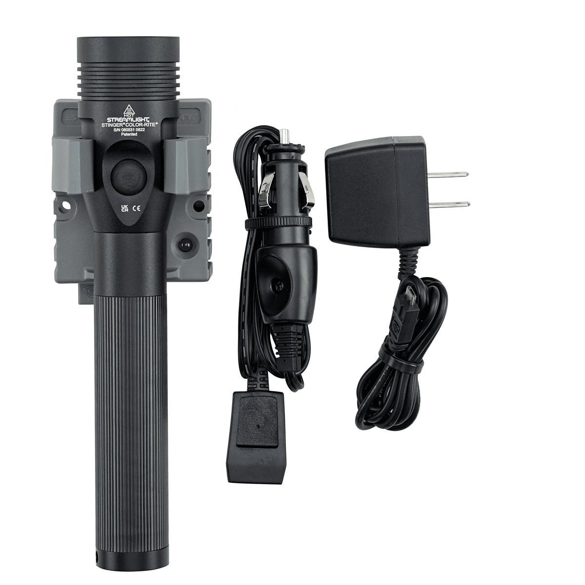 Streamlight 75498 Stinger 500-Lumen Color-Rite Rechargeable Flashlight Without Charger, Black