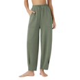 thumbnail image 6 of REALiKUN Drawstring Wide Leg Pants for Women Elastic Waist Loose Versatile Comfy Lounge Trousers with Pockets, 6 of 8