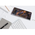 thumbnail image 5 of DistinctInk Clear Shockproof Hybrid Case for Samsung Galaxy S10 (6.1" Screen) - TPU Bumper, Acrylic Back, Tempered Glass Screen Protector - Orange and Blue Paisley, 5 of 6