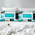 thumbnail image 4 of Erosebridal Geometry Full Sheet Sets for Teens, Abstract Stripes Bedding Full Size, Modern Fashion Bed Sheets Full, Lightweight Bedroom Decor, 4pcs, 4 of 7