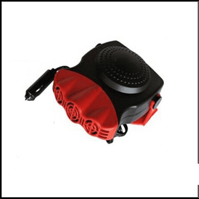 Calentador y ventilador de 12 V y 150 W, descongelador de parabrisas, calefactor 2 en 1, calefactor para encendedor de cigarrillos, color rojo