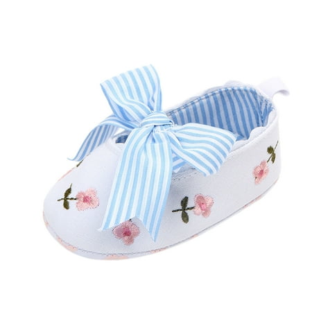 

Baby Girls Sandals Soft Non-Slip Floral Bow Shoes Soft First Walking Shoes