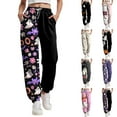 thumbnail image 4 of felwors Women's Elastic Waist Halloween Sweatpants Relaxed Fit Tapered Joggers Pocket Lounge Wear 2025 Beige, S, 4 of 7