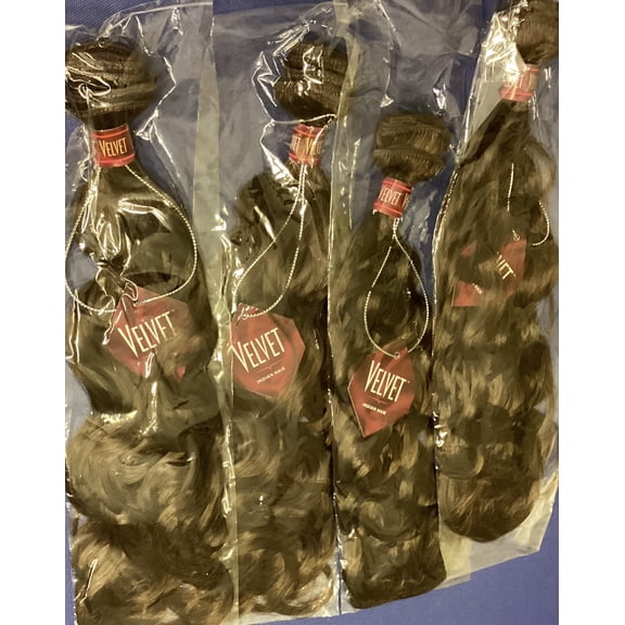 OUTRE  -Velvet INDIAN HUMAN HAIR 4Pcs  14” inch - ( Color #Brown)