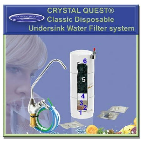 CRYSTAL QUESTA Classic Disposable Undersink PLUS Water Filter System