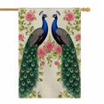 thumbnail image 1 of Bandera de jardín AOYEGO con rosas de pavo real, 70 x 100 cm, doble cara, 1 of 5