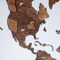 thumbnail image 4 of Enjoy The Wood 3D Wood World Map Wall Art Large Wood Wall  3D Wood World Map Wall Art Large Wood Wall Décor Housewarming Gift Idea Wood Wall Art World Travel Map for Home & Kitchen or Office (L, Oak), 4 of 5