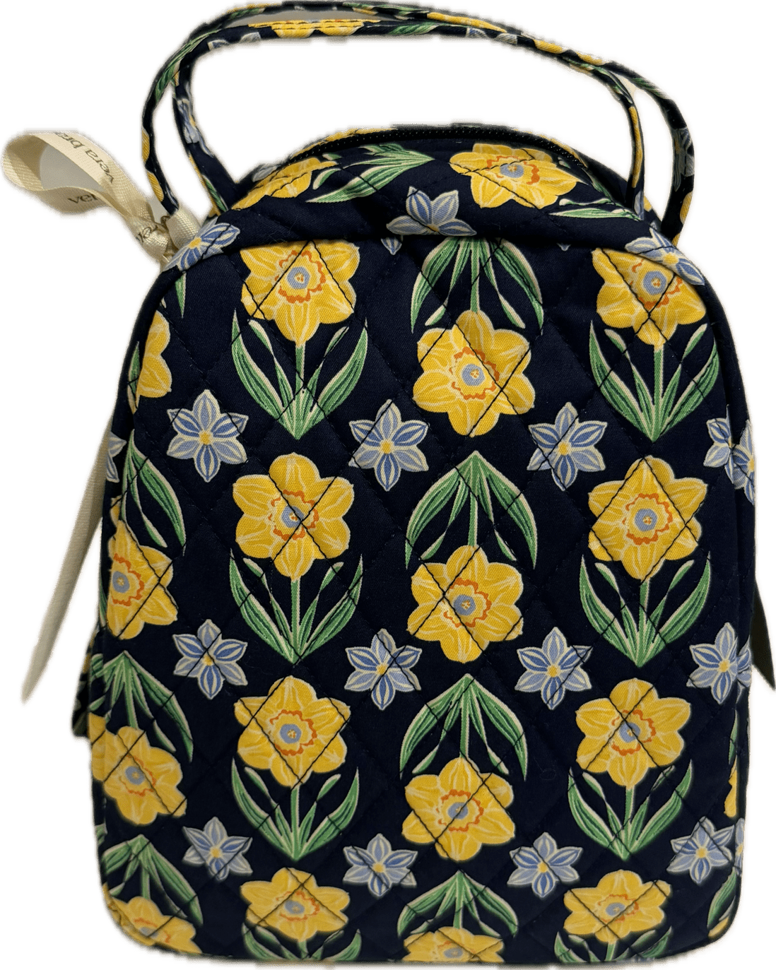 Vera Bradley Women's Premium Cotton Lunch Bag, Daffodils