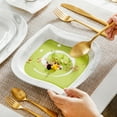 thumbnail image 2 of MALACASA, Series Elvira, 60-Piece Porcelain Dinnerware Set, Marble Grey Dinner Set, Service for 12, 2 of 7