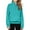 Mint Green, variant on TFEOQRY Children Mid To Large Girls Winter Half Zipper Sweatshirt Solid Color High Neck Hoodless Pullover Sweatshirt Tops Coffee