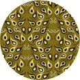 thumbnail image 1 of Ahgly Company Machine Washable Indoor Round Transitional Bakers Brown Area Rugs, 3' Round, 1 of 7